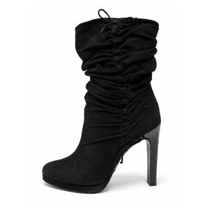 Vintage Gucci‎ Tom Ford Black Suede Python Stiletto Ankle Boots US 9B